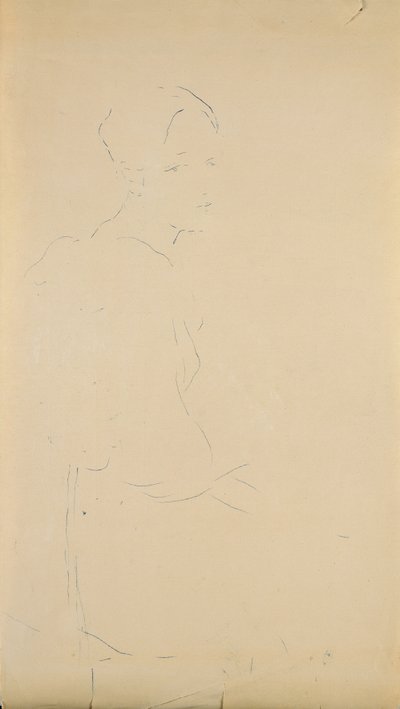 Profil einer jungen sitzenden Frau, 1887 von Berthe Morisot